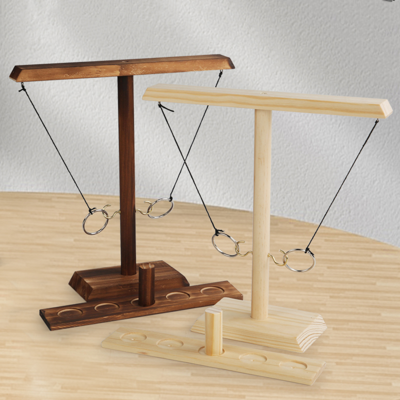 Juego de lanzamiento de anillos para adultos, juego de gancho y anillo hecho a mano, juego de lanzamiento de madera para adultos, juegos interiores y exteriores, decoración de Patio, juegos de patio
