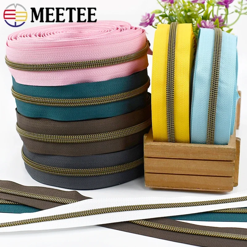 5 # Plastic Ritsen Voor Tas Tas Tas Nylon Rits Tape Bij De Meter Kleding Decor Zip Reparatie Kits Diy Naaien Kledingstukken Accessoires