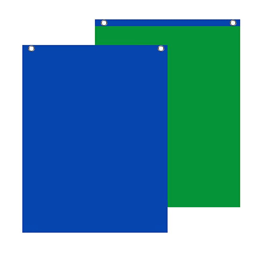 1.5*2M Photography Blue & Green Backdrop Double Sided 2 in 1 Photo Studio Screen Cloth Background Backdrops