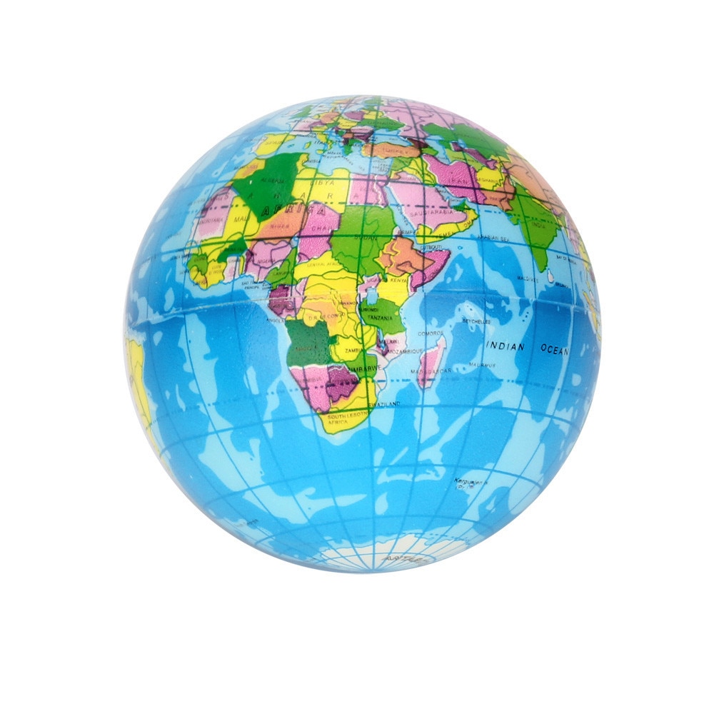 2019 alívio do estresse mapa do mundo espuma bola atlas globo palma bola planeta terra bola anti-stress brinquedos