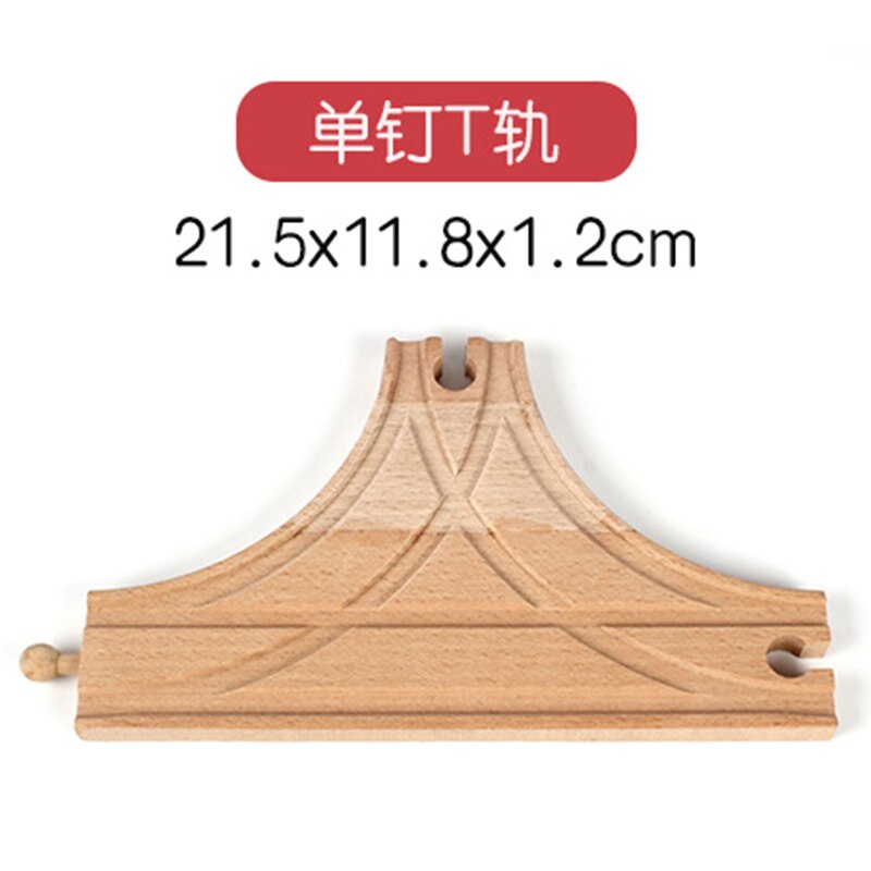 DIY Wooden Railway Track Toy Universal Accessories Competible for Thoman Track Educational Rail Train Toys for Children