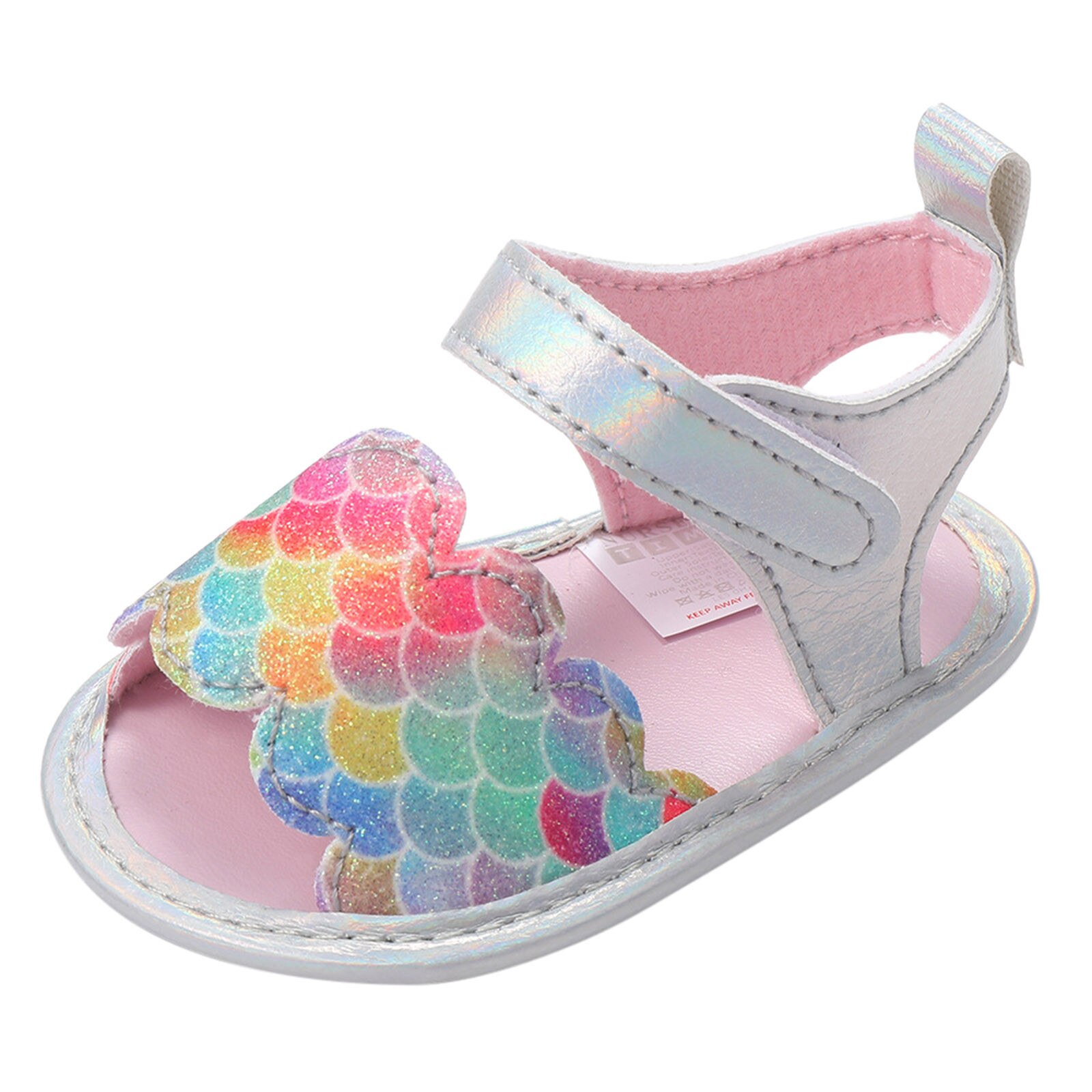 Sandales respirantes pour bébés filles et garçons, chaussures de marche plates à semelle en caoutchouc souple et antidérapante, à la , #40,