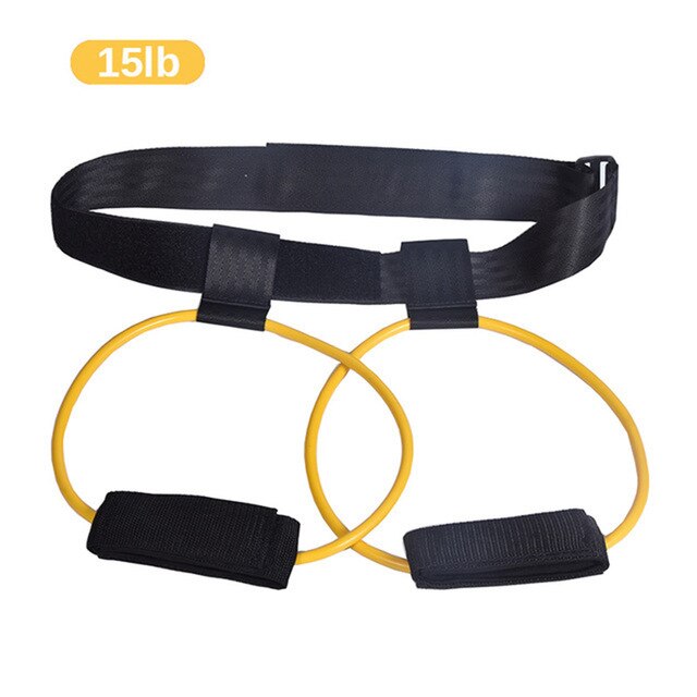 yoga trening strikk Fitness motstand kroppstrener dra tau løping hoppe band lår styrke stropp trening til sport: Lys gul