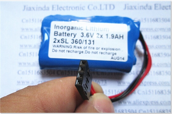 3.6V 2x1.9ah 2xSL360/131 360/131 SL360 lithium battery SL360/131 batterise Tsx17 battery Take the plug