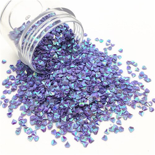 3mm ruitvormige pailletten 3d losse pailletten van pvc feestversiering diy nagelkunst bruiloftsdecoratie lentejuelas confetti 10g: Ab paars