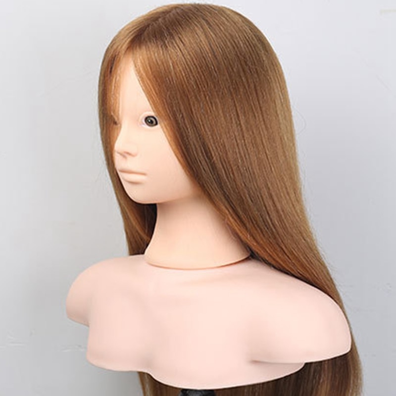 Female Mannequin Head Bust PVC Training Head Shoulders Manikin Wig Stand Holder Practice Bust for Display Hairstyles