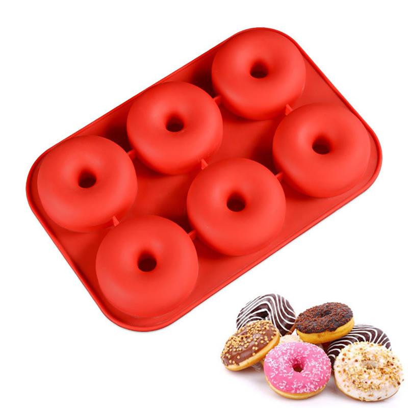 6 Cavity Donut Silicone Mould Cake Decorating Tools Cake Mold Bakeware Form Baking Mold For Soap Mousse Pastry Tools