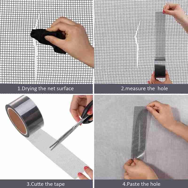 Window Net Anti-mosquito Mesh Sticky Wires Patch Repair Door Mosquito ...