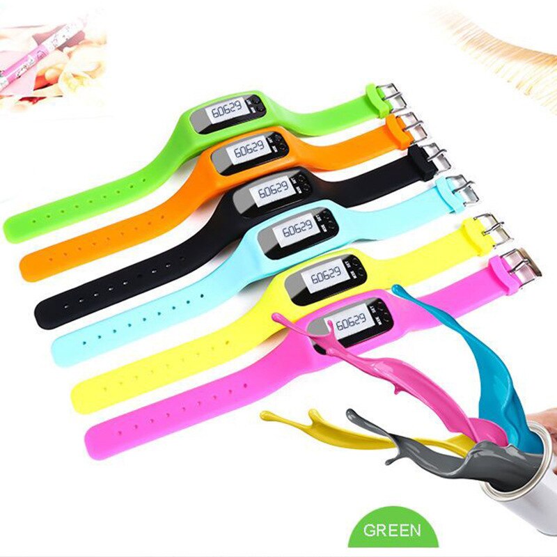 Sports Pedometer Running Step Counter Walking Distance Calorie Counter Pedometer Digital Tracker LCD Fitness Watch Bracelet