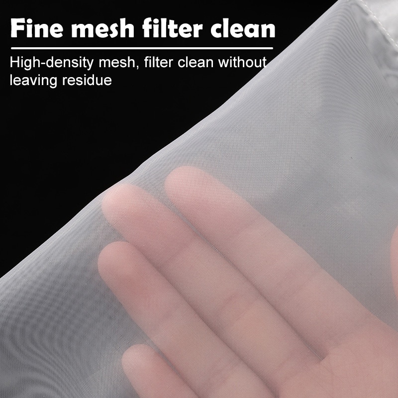 Soy Milk Wine Filter Bag Nut Milk Bag Tea Coffee Oil Yogurt Filter Net Mesh Kitchen Food Reusable Nylon Filter Bags Strainer
