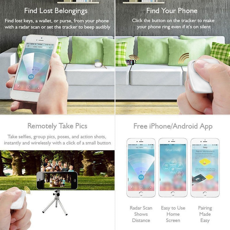 Smart Wireless Bluetooth 4.0 Tracker Elderly Child Pet Wallet Key Car Bags Suitcase Anti Lost GPS Locator Alarm Finder