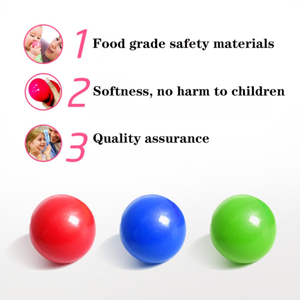 4 Pcs Stick Wall Ball Decompression Ball Sticky Squash Ball Suction Decompression Toy Sticky Target Ball Catch Throw Ball Toys