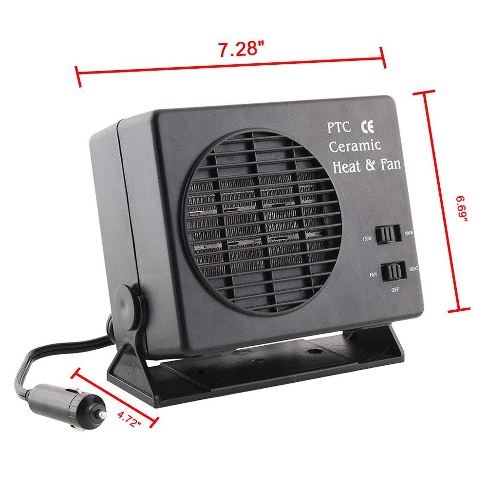 Mini Air Conditioner For Car 12V Portable 2 in 1 Electric Fan Heater 300W Defroster Demister Heating Car Fan Air Conditioner