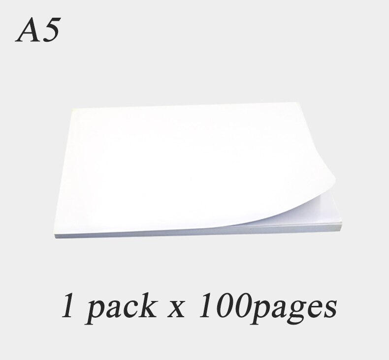 A3/A4/A5/A6 Fotopapier Hoge Glossy Zelfklevend Inkjet Printen Met Back Sticker Sublimatie blanks Photo Printer: A5 x 100 sheets