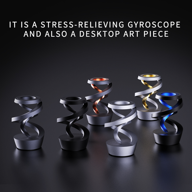Gyroscope de décompression anti-gravité en métal, jouet de bureau, pendule rotatif, artefact de décompression, gyroscope du bout des doigts