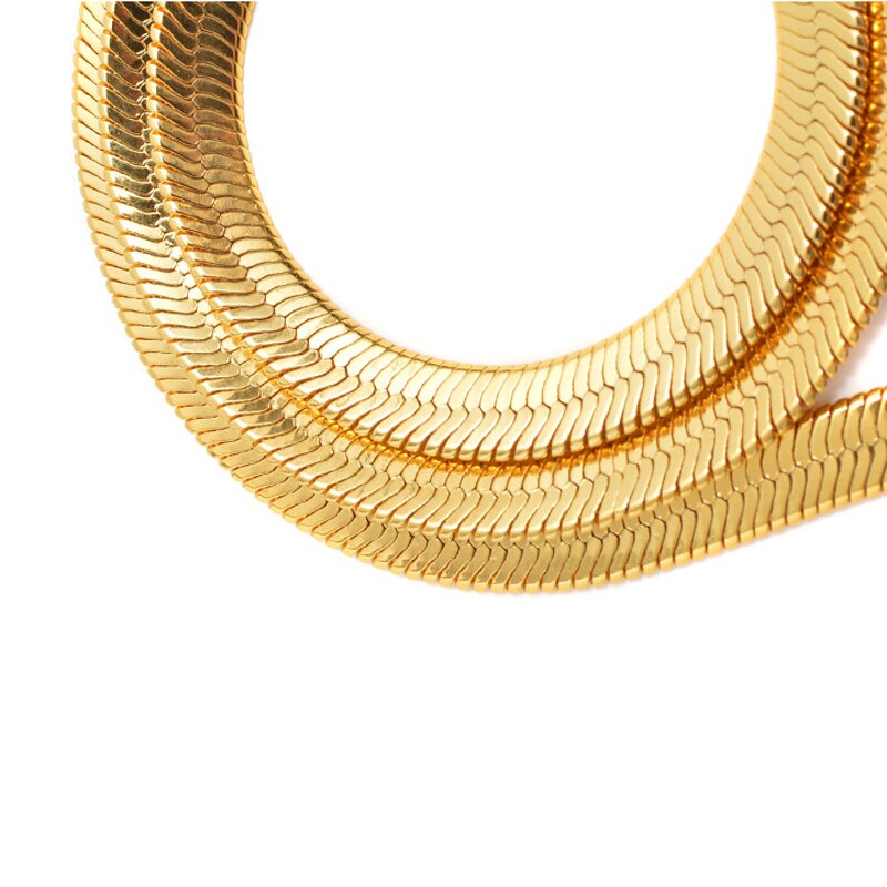 Hip Hop 75Cm Herringbone Chain Mode Stijl 30in Snake Kettingen Gouden Kettingen Kettingen Sieraden Voor Bar Club Mannelijke vrouwelijke