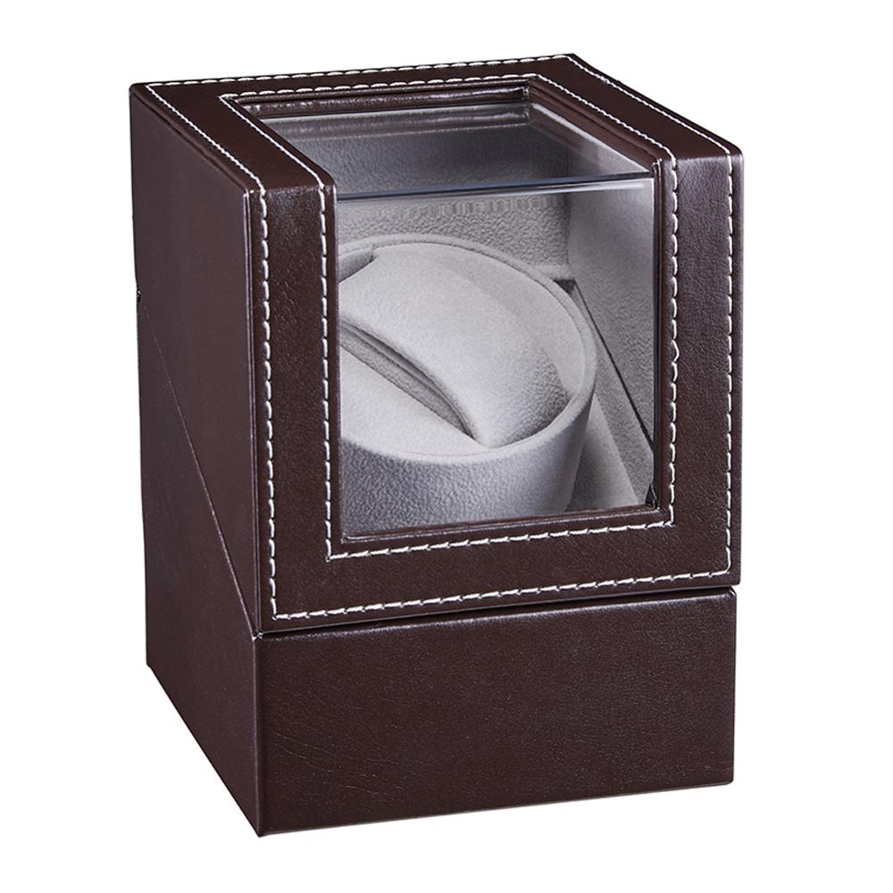 Boîte de remontoir de montre organisateurs de remontage de caja giratoria reloj boîtier de montre remontoir silencieux boîte de rotateur ue/USA/royaume-uni/AU Plug: Design 1 (AU Plug)
