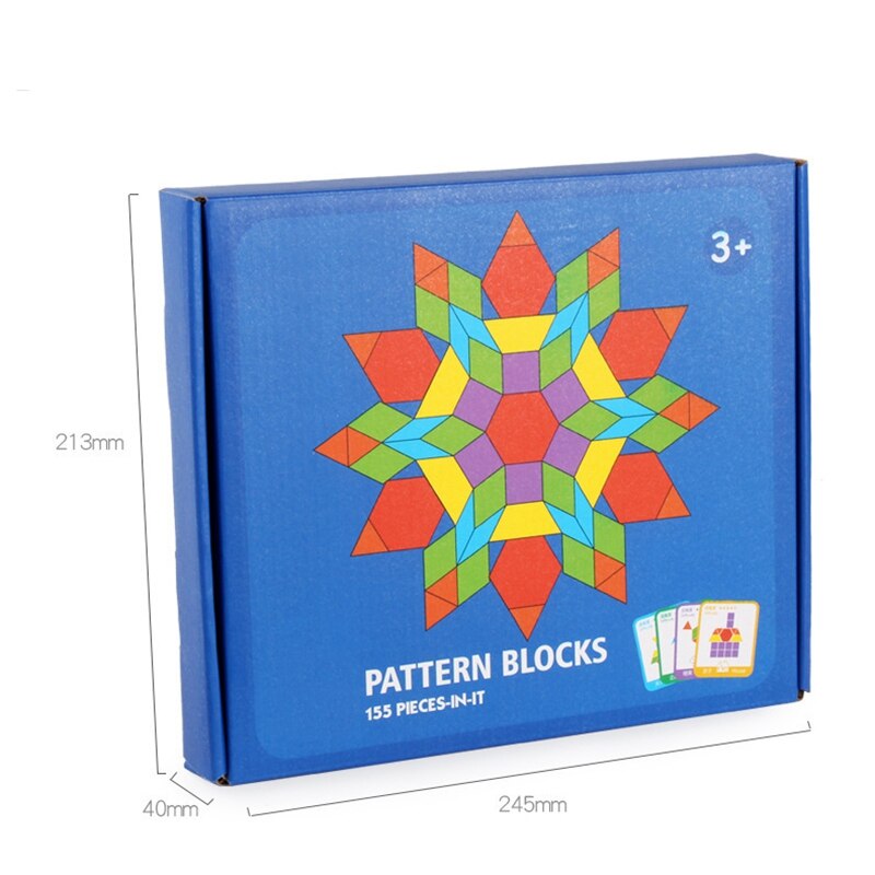 puzzle per bambini impostato Colorato Educazione Del bambino di Legno Giocattoli per Bambini di Apprendimento Giocattoli di Sviluppo 155 Blocchi