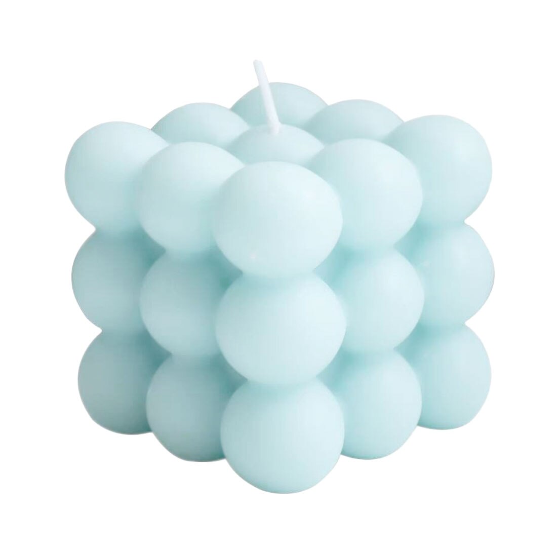 2.1Inch Round Magic Cube Candle scented relaxing Birthday 1PC Soy Wax Aromatherapy Candles Home Party Decoration: Blue cube
