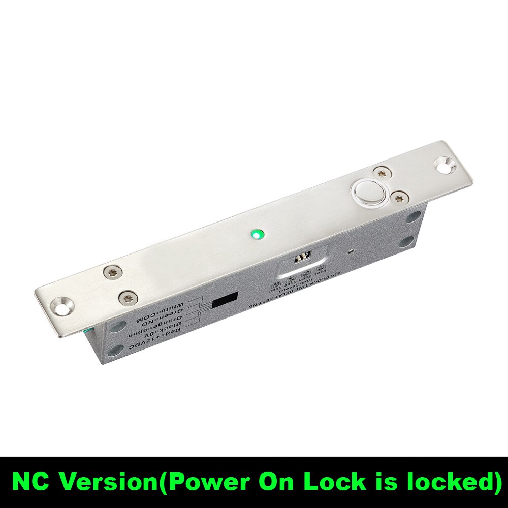 Electronic Door Lock Electric Mortise Bolt Lock NC/NO Fail Safe Secure Mortise lock 5/6 cables Time Delay: NC  Fail safe
