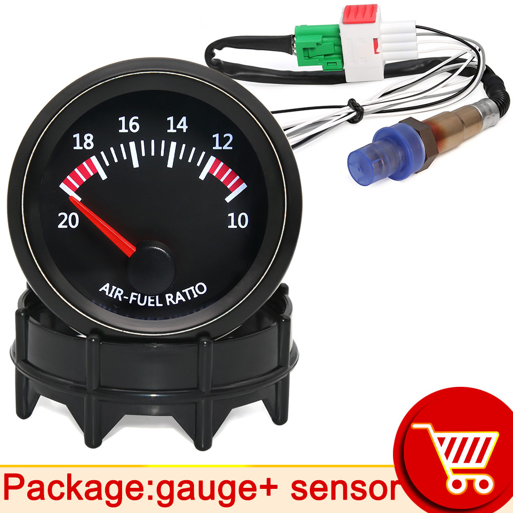AD 52mm Auto Auto Air Fuel Ratio Gauge 10-20 Met Smalband O2 Zuurstofsensor Auto Gauge Fit voor 12V Stappenmotor OE 0258006028: Lavendel