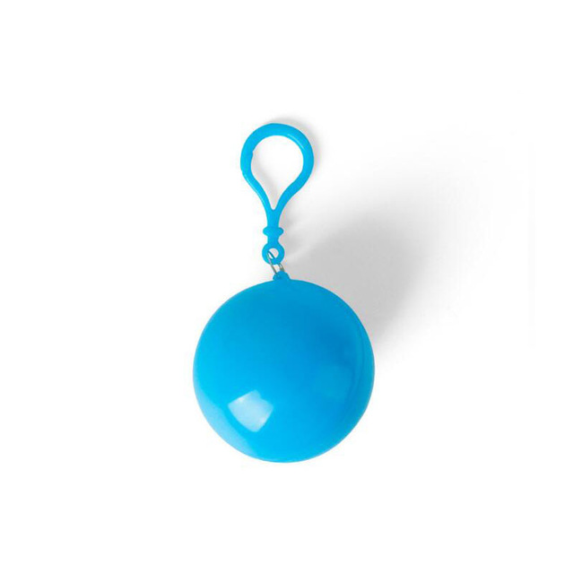 Ouyxr 1 Pc Draagbare Wegwerp Regenjas Bal Plastic Regenkleding Reizen Emergency Regenponcho Wegwerp Sleutelhanger Bal: Blauw