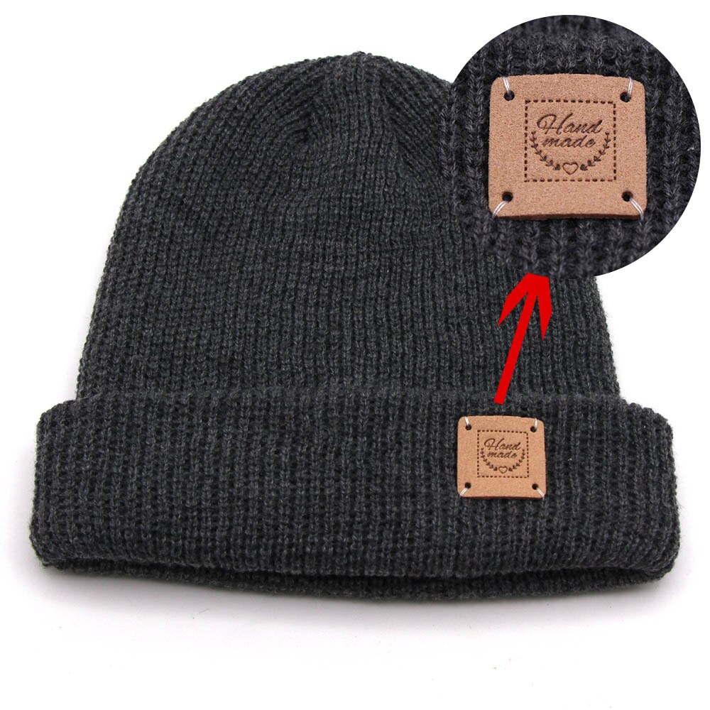 Étiquettes carrées en Fiber de cuir faites à la main pour vêtements, accessoires de couture, en forme de cœur, 25MM, 20 pièces