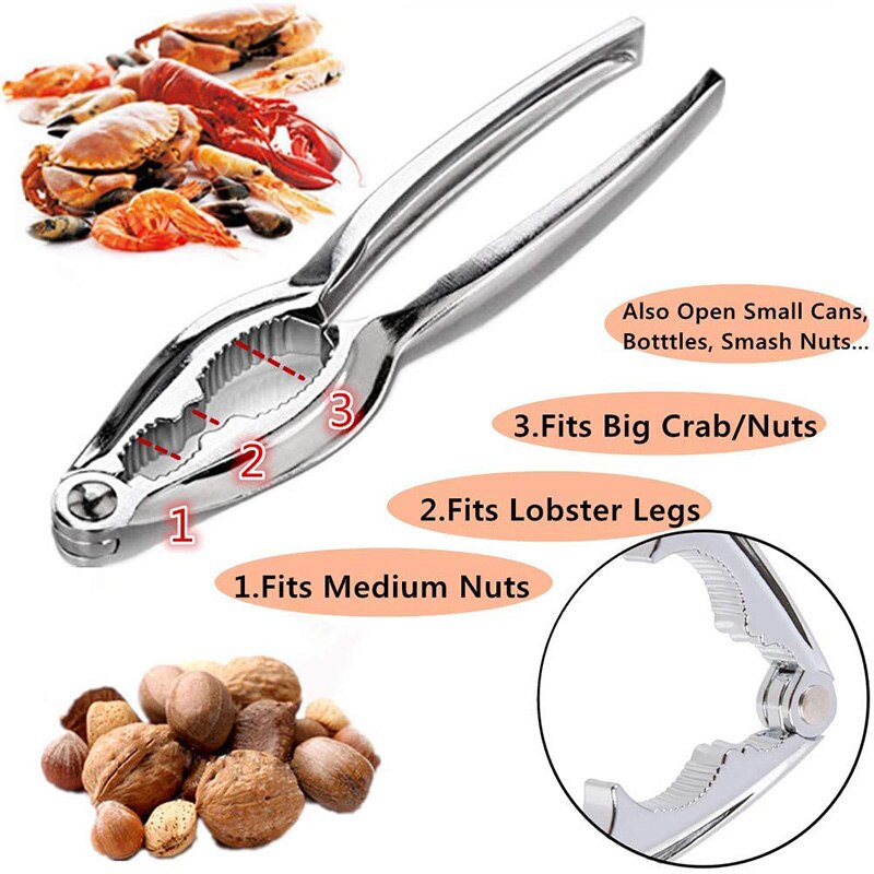 Pince à Crustacés Outils Casse-noisettes, Crabe Écrou Homard Ouvre-porte Mollusques Homard Jambe Décortiqueur ustensiles de Cuisine 9 Pack