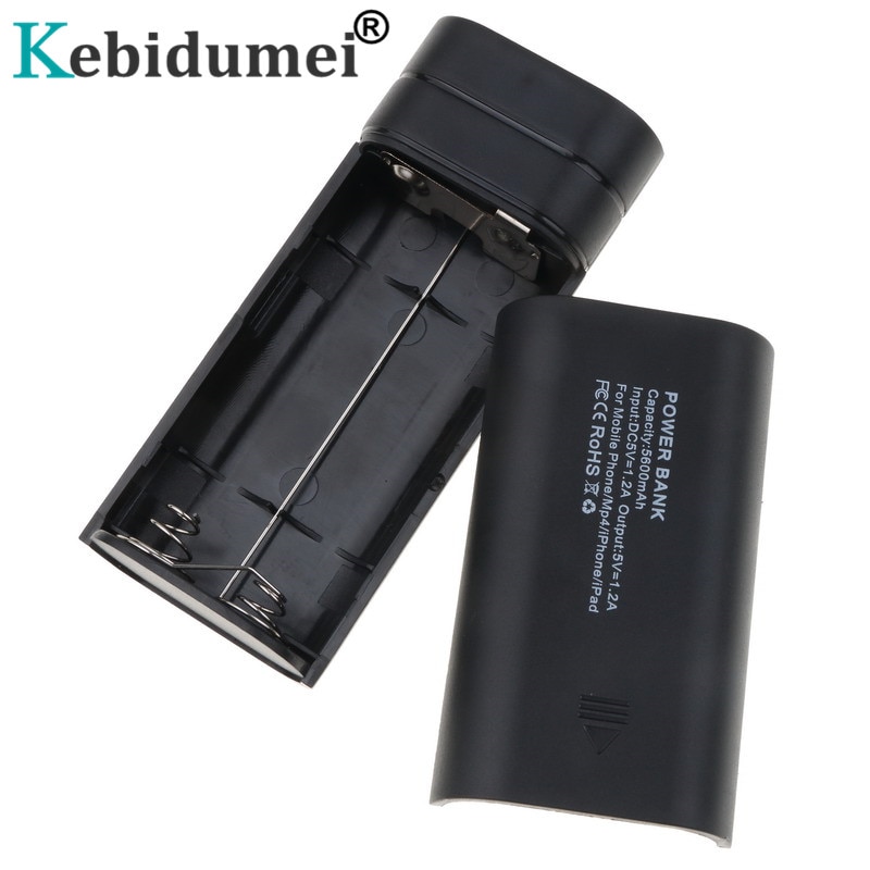 Kebidumei USB Power Bank Acculader Case 2X18650 Opladen Externe Batterij DIY Doos Voor Telefoon Powerbank Voor IPhone draagbare