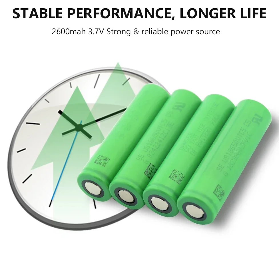 2025 3,7 V recargable us18650 vtc5 2600mAH vtc 518650 Reemplace la batería 3.7V 2600mAH 18650.2600mAh.