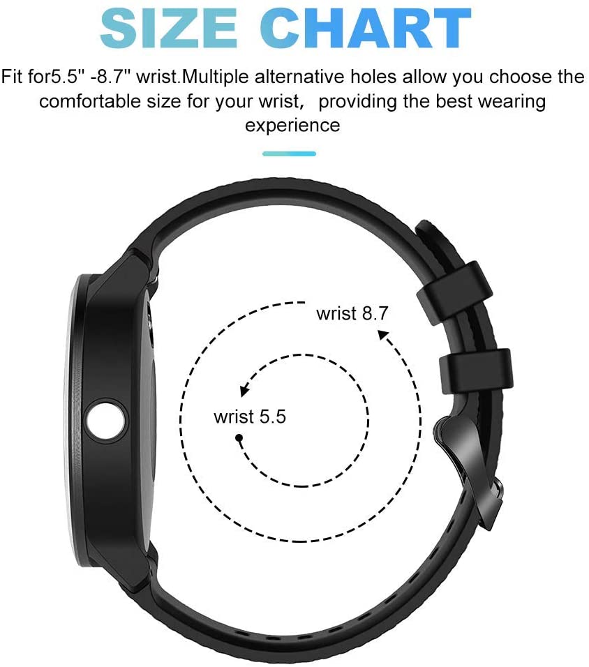 Bracelet de montre, 20mm, pour Garmin Vivomove HR venus vivoactive 3 samsung galaxy watch active 2, bracelet hauwei watch gt 2 42mm