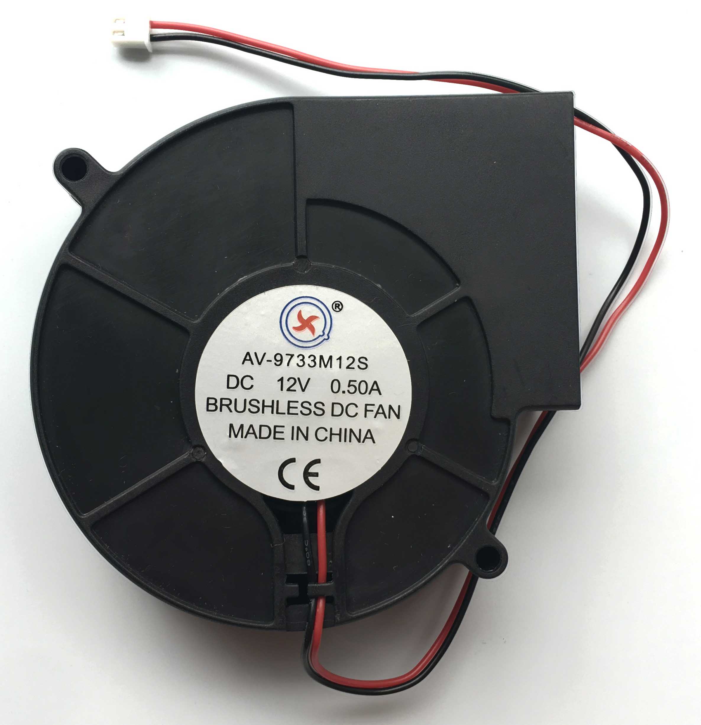4 pcs x Brushless DC Cooling Blower Fan 9733 12V / 24V 9733s 2pin: 12V