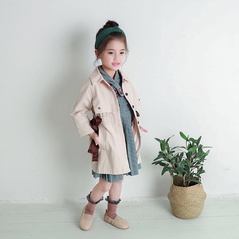 Chaquetas gabardinas para niñas, chaqueta de estilo británico, ropa de abrigo larga para niñas, ropa para niños, chaleco para niñas, cortavientos