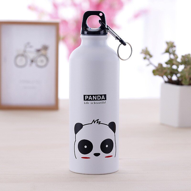 Draagbare Cartoon Outdoor Sport Water Bottle Fietsen Camping Wandelen School Leuke Animal Kids Fles Water Fles Drank Ketel: E