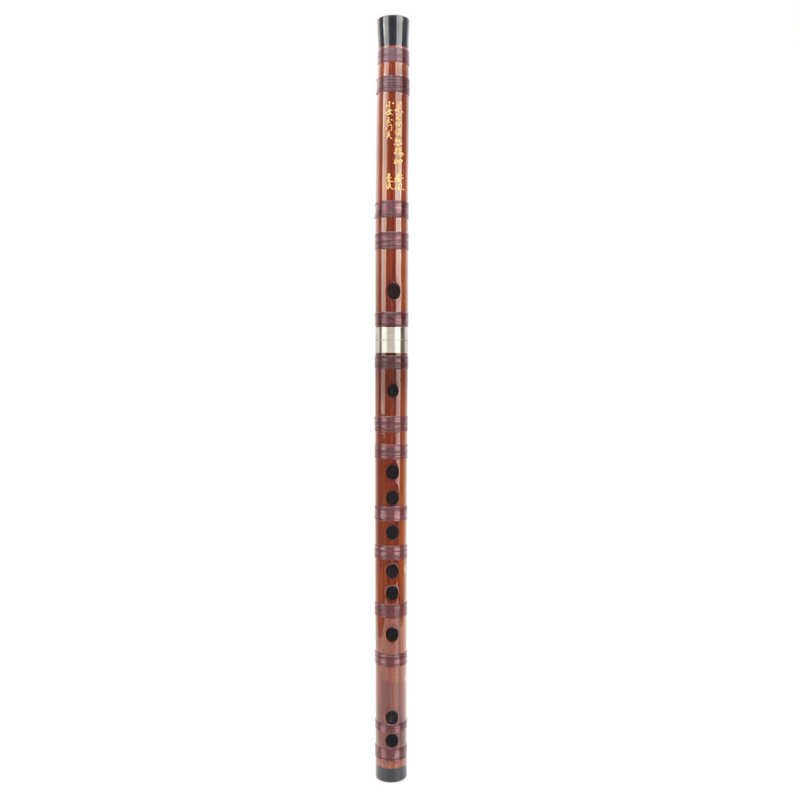 Flauta chinesa tradicional gs-key flauta de bambu seca, instrumento orquesal tradicional amargo com caixa de armazenamento zd-02