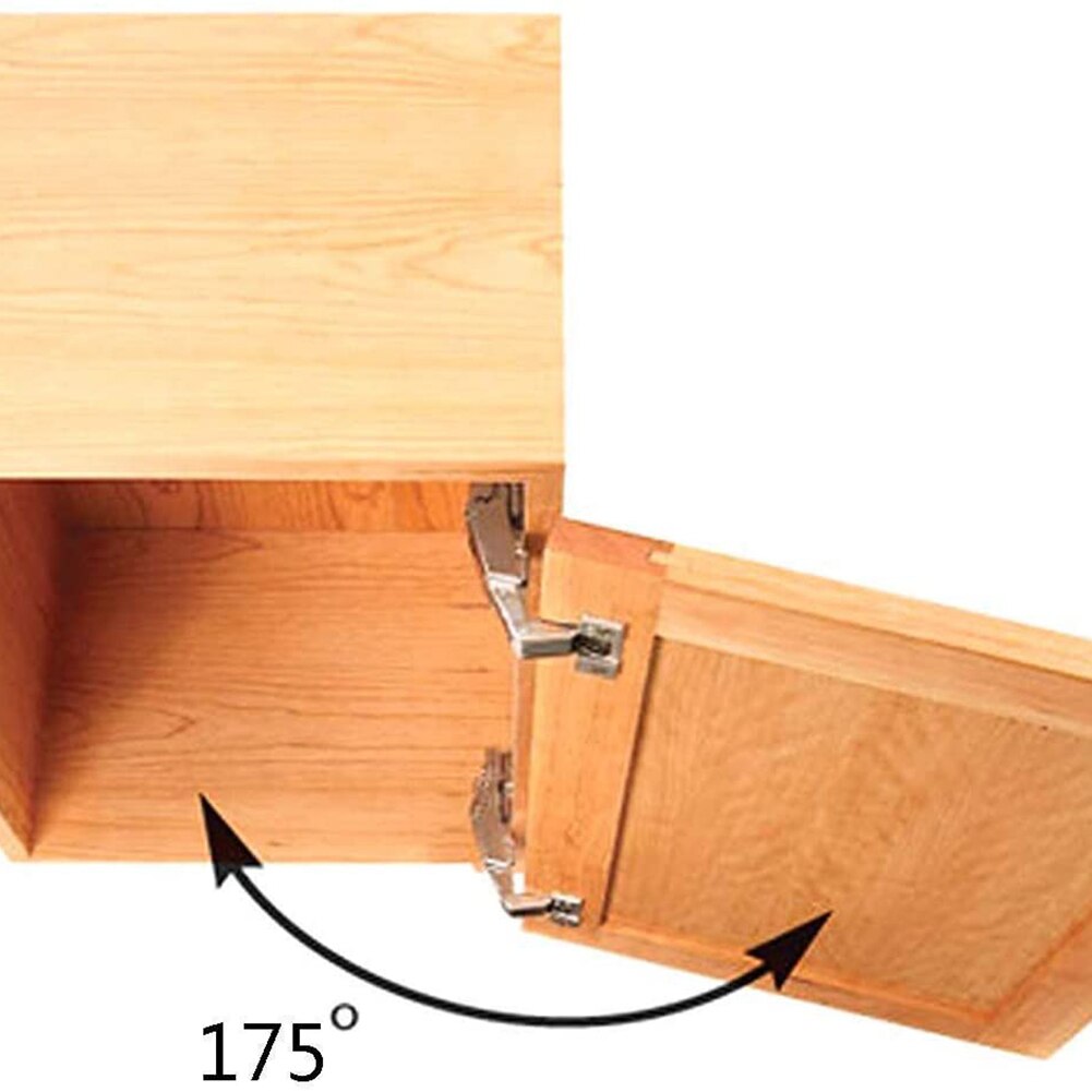 2 Stuks 175 Graden Scharnieren Frameloze Kast Deuren Scharnieren Verborgen Hydraulisch Verstelbare Montage Scharnieren Tsh Winkel