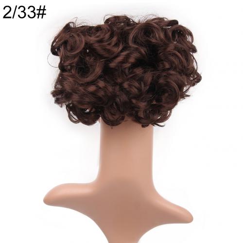 Scrunchie Wrap Messy Short Ponytail Extension Curly Wave Clip Hair Bun Chignon