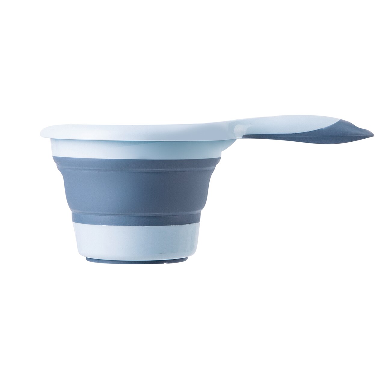 Long Handle Folding Water Spoon Kitchen Thickened Plastic Water Scoop Children Baby Shower Washing Tools: Blue