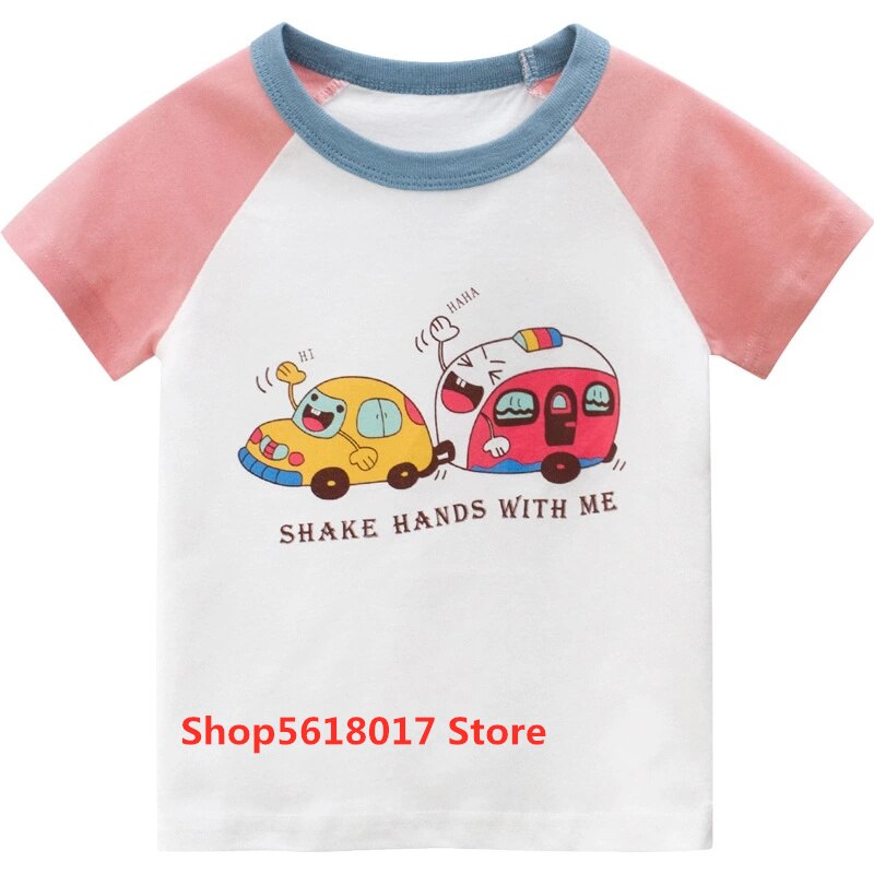 Vendita calda nuove camicie da ragazza magliette per bambini stampa Cartoon bambini Baby Boy top T-Shirt a maniche corte T-Shirt estiva Toddler Girls top