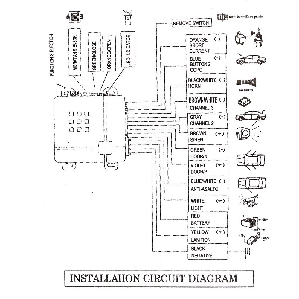 Universal Car Vehicle Security System Protection Anti-theft System Burglar Alarm 2 Remote
