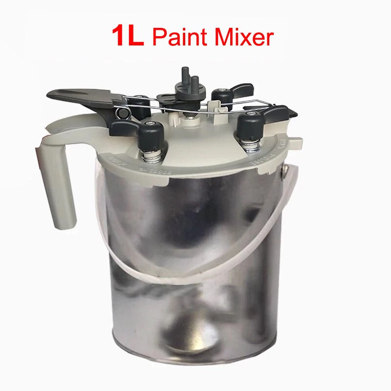 1L 4L Verf Mixer Metalen Verf Kan Handheld Beton Cement Mixer Thinset Mortel Grout Gips Cement Mixer Roeren Tool: 1L Paint Mixer