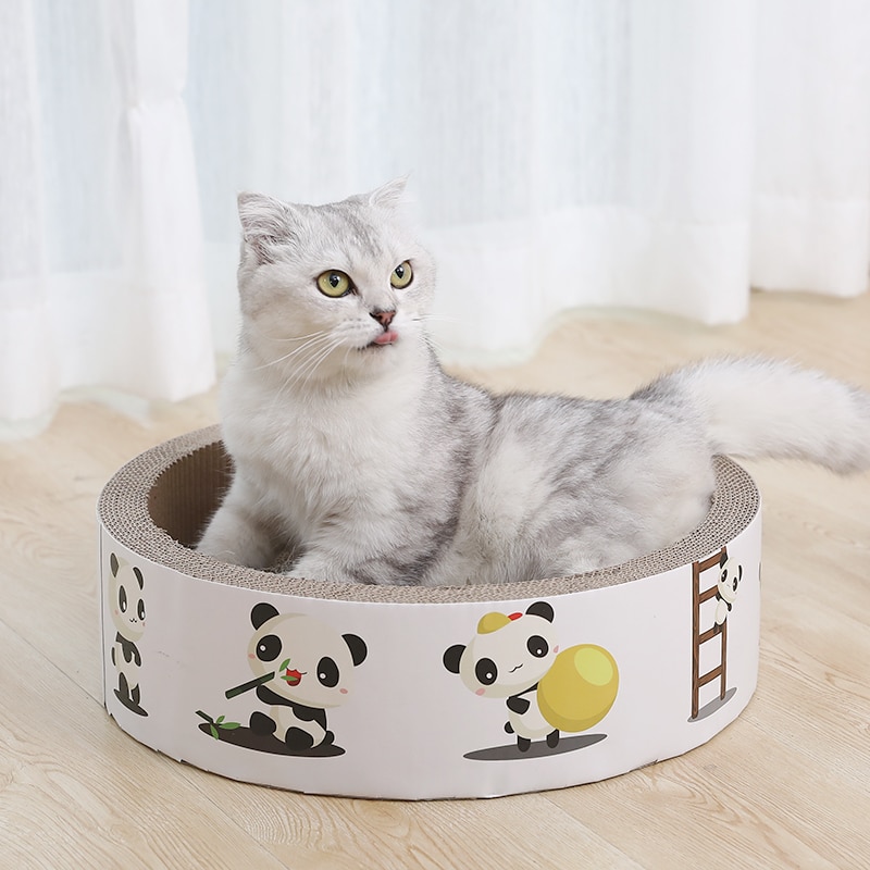 Hoopet kat kitten krabpaal voor kittenbord krabmat bedmat klauwen verzorging speelgoed gegolfde krabpaal katten trainingsspeeltje