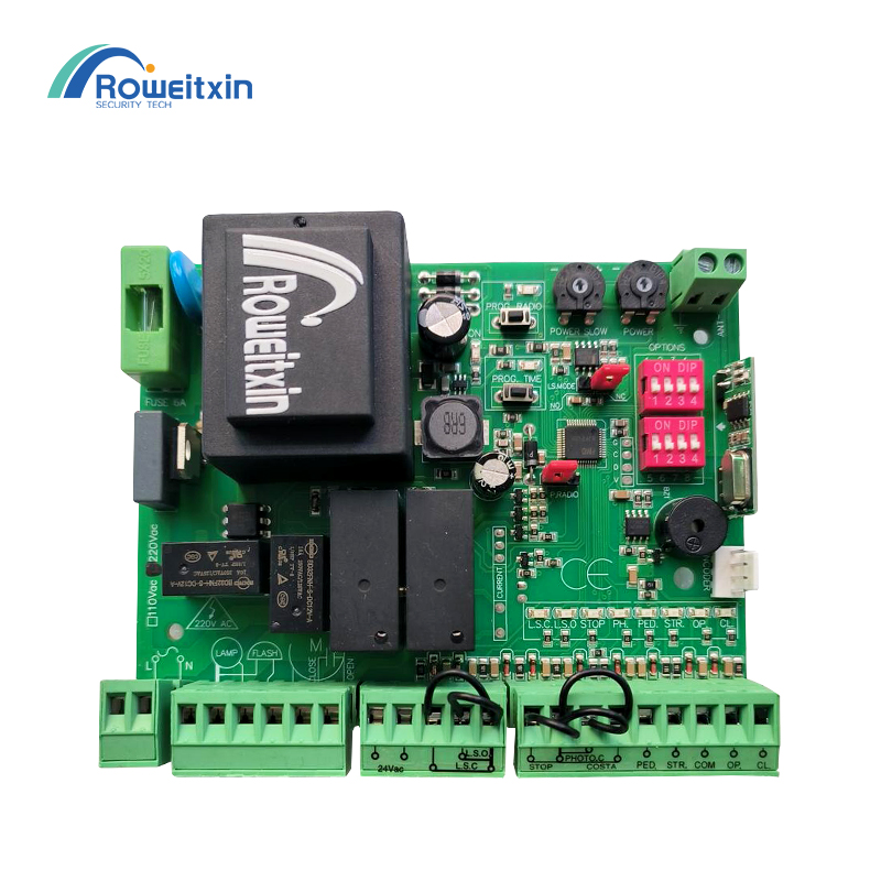 Gate motor controller circuit board universal electronic card for sliding gate opener 220v AC model 433.92Mhz