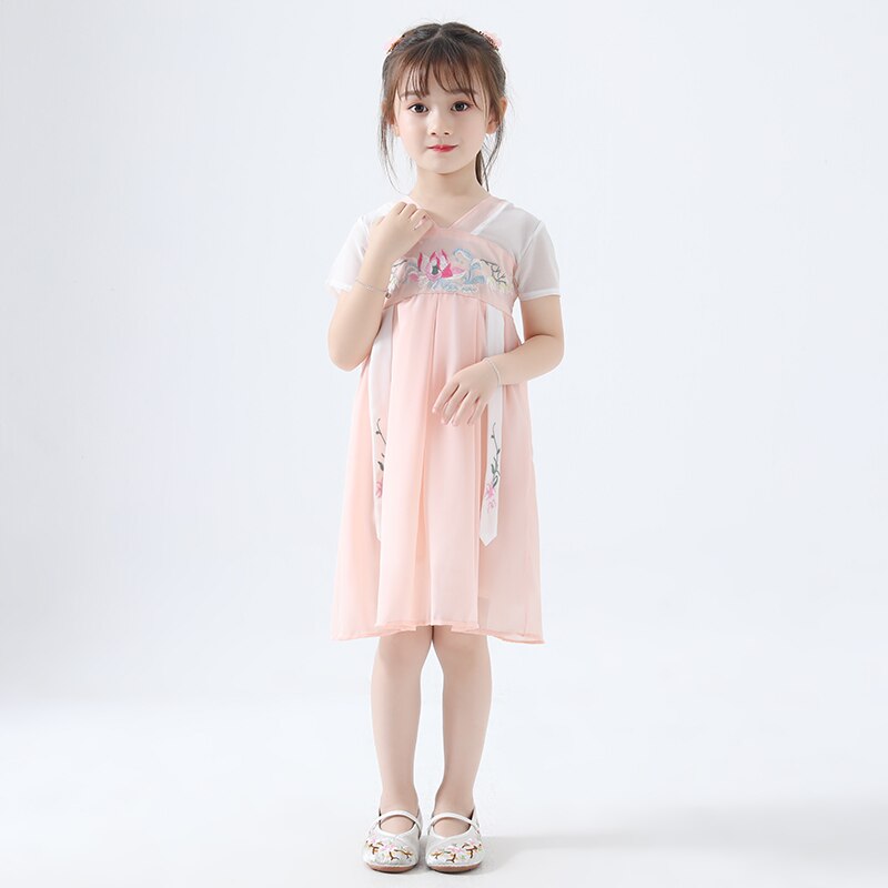 Hanfu Kostuums Chinese Stijl Meisjes Tang Pak Chinese Oude En Traditionele Meisjes Speciale Kleding Meisje Hanfu Dragen DQL637