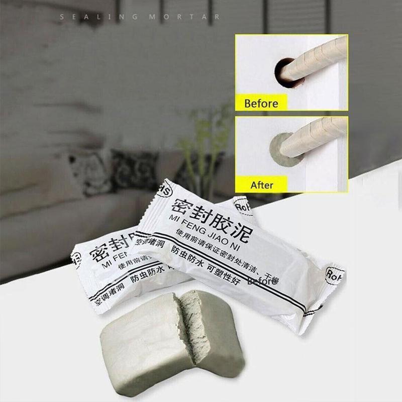 Upgraded Durable Air-conditioning Wall Hole Sealing Kitchen Bathroom Sealing Repair Tool Mud Household Rubber Pipe Sewer Gl T4w4
