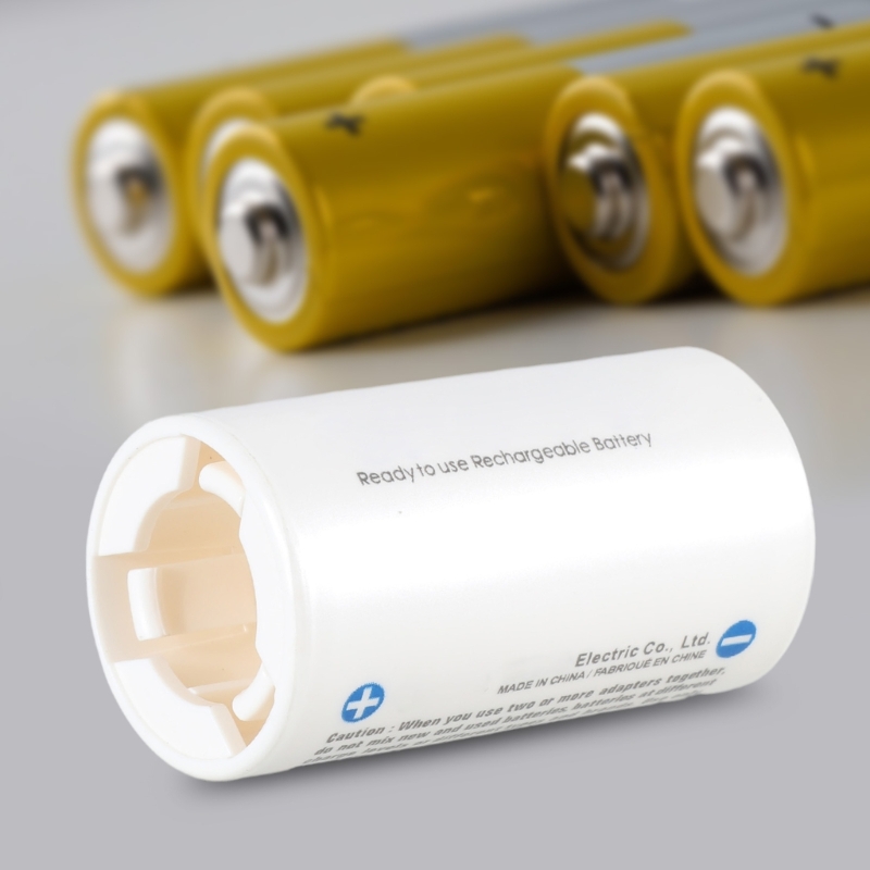 Estojo adaptador conversor bateria lr6 aa para lr14 c, amplia a usabilidade suas baterias para eletrônicos