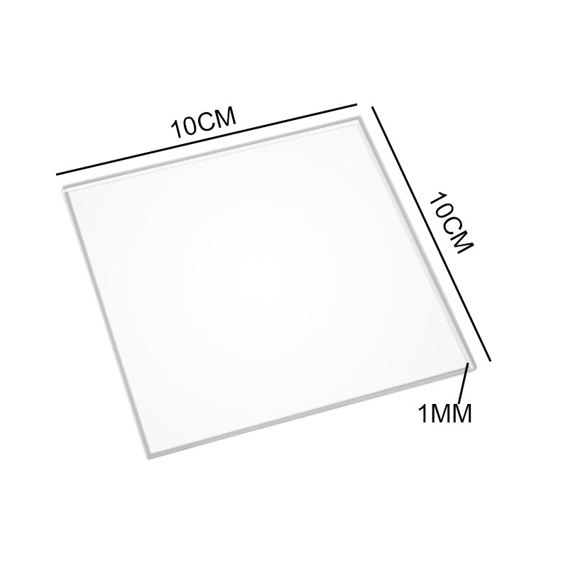 1mm 2mm 3mm Thickness Acrylic Clear Perspex Sheet Cut Plastic Transparent Board Perspex Panel Durable Doors And Signage Decor: 10x10cm 1mm