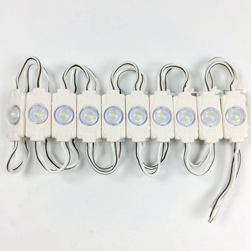 100pcs 0.5W high power slim Mini led module side light led lamp 1 led injection modules wit lens super bright outside backlight