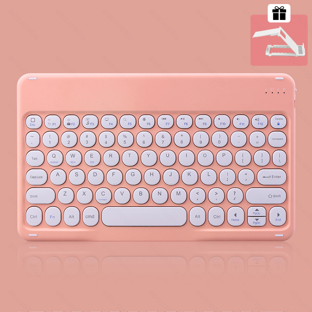 Voor Ipad Toetsenbord Draadloze Bluetooth Toetsenbord Teclado Tablet Voor Ipad Xiaomi Samsung Huawei Tablet Android Ios Windows: Pink B