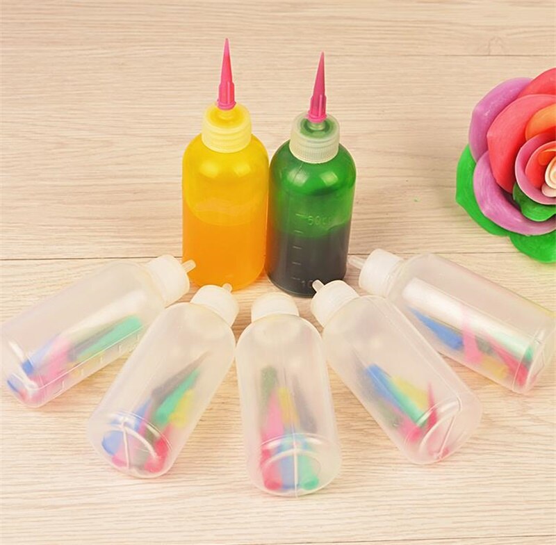 5PCS Jam Painting Pot Squeeze Bottles Coffee Drawing Tools Cake Dishes Sauce Writing Pendulum Plate Decoration Kitchen Supplies: Default Title